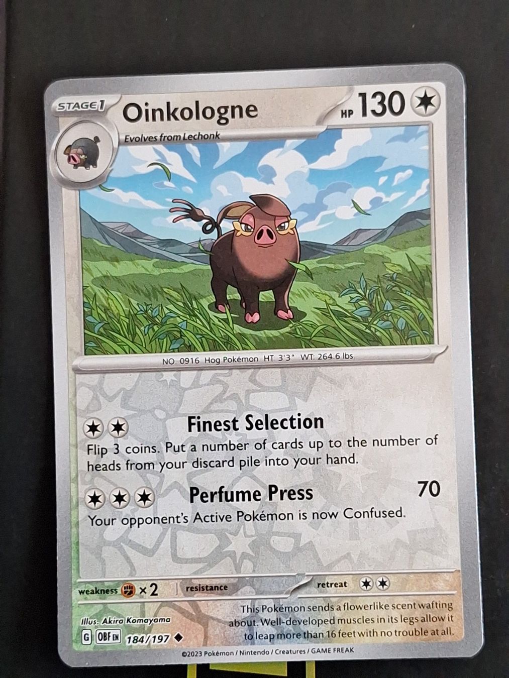 Pokémon Sammelbilder & Trading cards: Oinkologne - Pokemon Reverse Holo Obsidian Flames – Gebraucht aus Altstätten SG von GGsGameshop