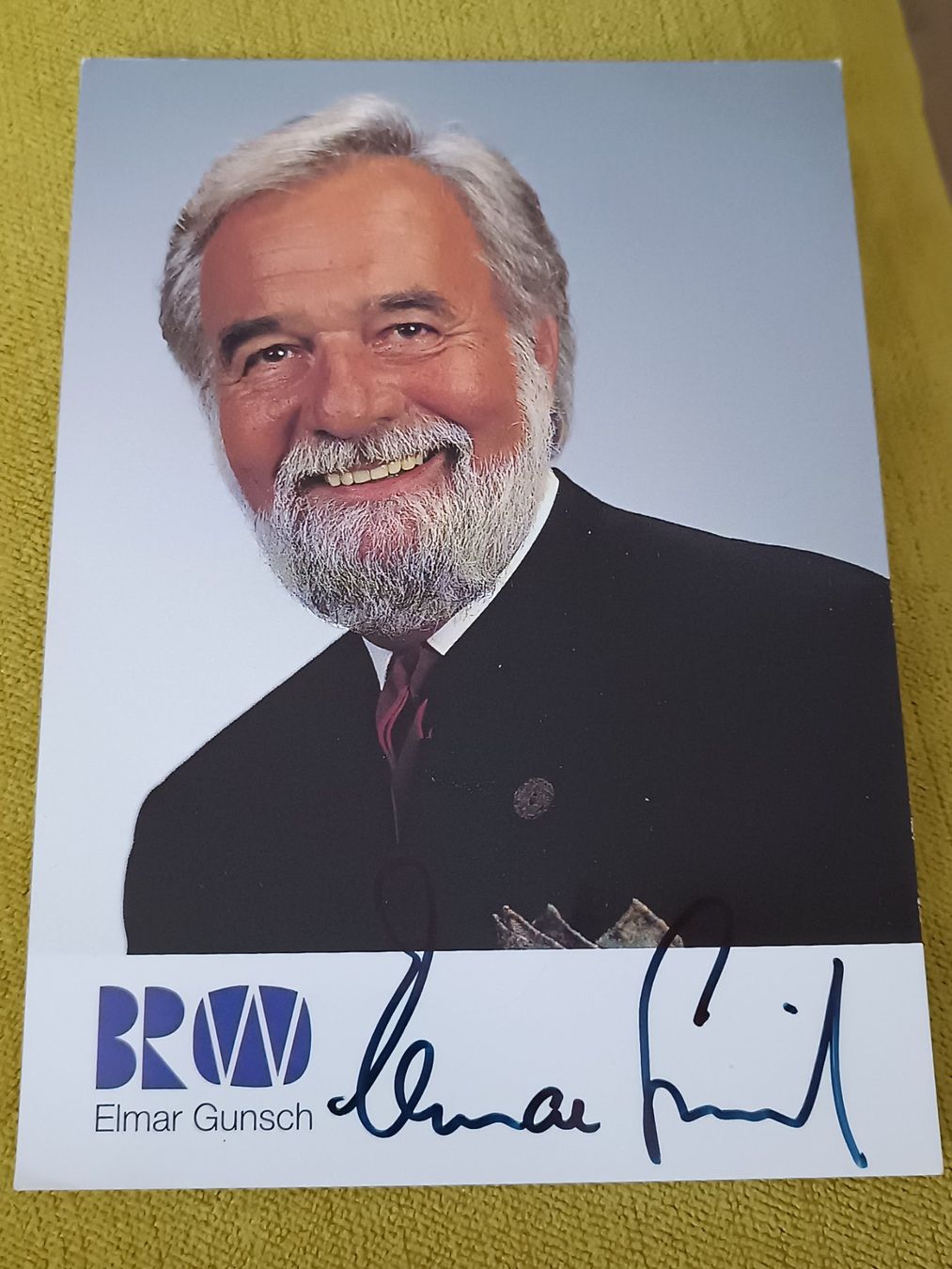Autografi: Elmar Gunsch - 2013 verstorben - handsigniert – Usato da Menziken venduto da Autogramme