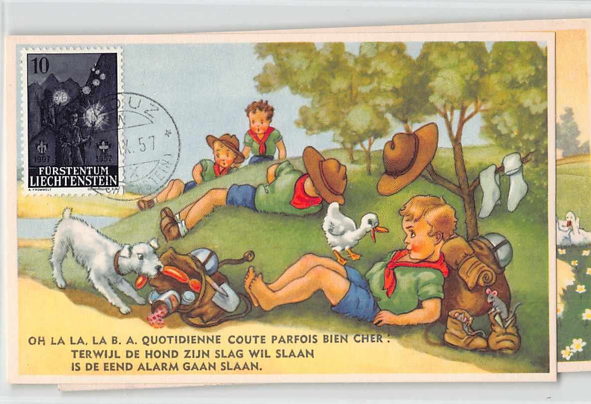 Tutti i francobolli: Super PFADFINDER Maxikarten von 1958 - RRR – Usato da Lufingen venduto da Rac0
