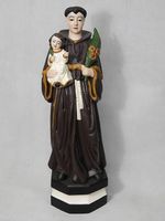 Antike Statue Heiliger Antonius mit Jesuskind