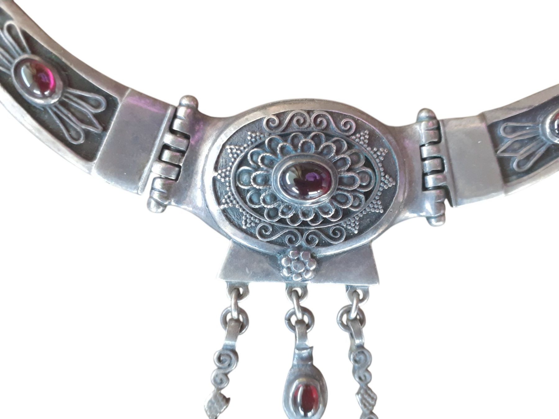 Ketten: Kette Jugendstil Silber Rubine – Gebraucht aus Mörschwil von antiksalon21
