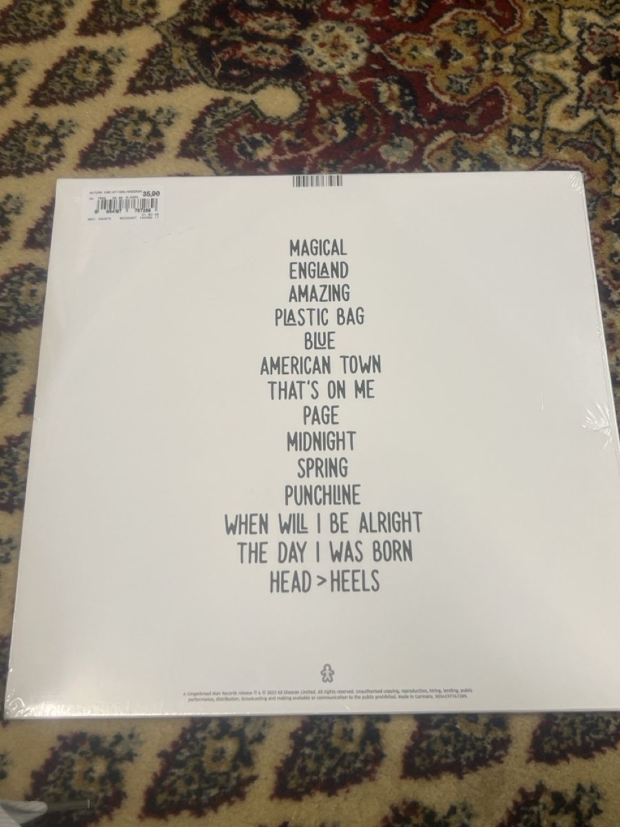 Dischi in vinile: Ed Sheeran - Autumn variations- Vinyle édition limitée Blanc – Nuovo e nell'imballaggio originale da Matran venduto da Shiryududragon 1