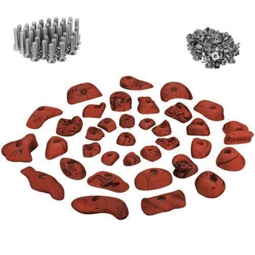 Pareti & prese d'arrampicata: 35 Klettergriffe Klettersteine rot – Nuovo e nell'imballaggio originale da Bottighofen venduto da zaap