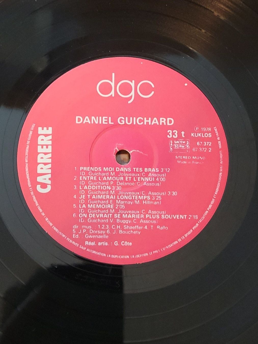 Dischi in vinile: Vinyle Daniel Guichard Carrerre 33t – Usato da La Chaux-de-Fonds venduto da reu_kx5l 5