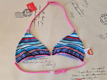 etirel Triangel-Bikini-Top - 176 - gestreift  👙👧🏻