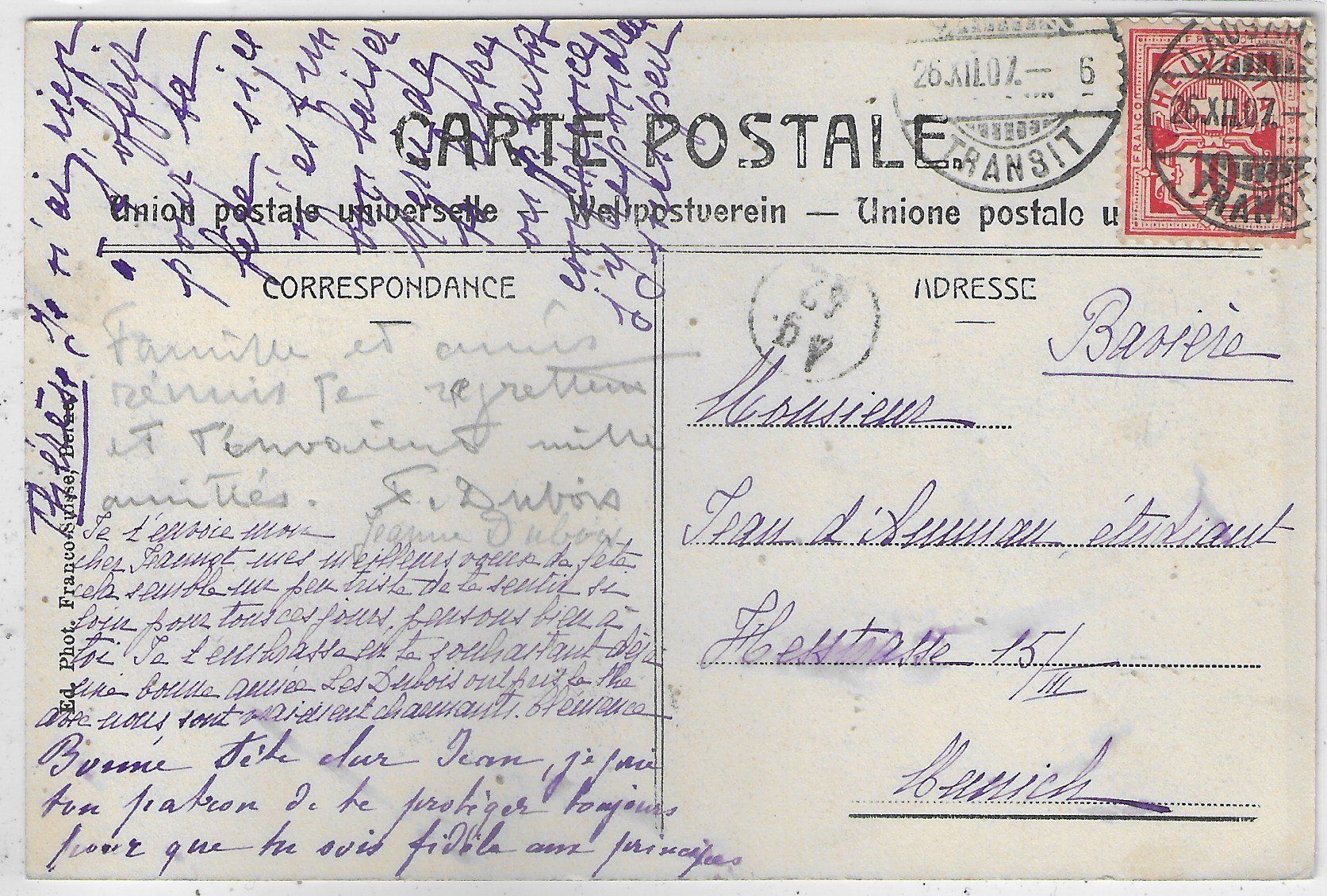 Cartoline postali: Lausanne - Hotel de Ville – Usato da Ettingen venduto da Kartenplanet 1