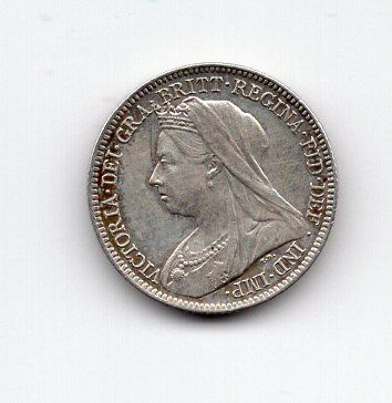 Tutti le monete: (1402) England, 6 Pence, 1901, stgl – Usato da Rüthi (Rheintal) venduto da erdnuessli1 1