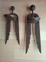 2x Engelsfiguren Kerzenhalter Wanddekoration Metall