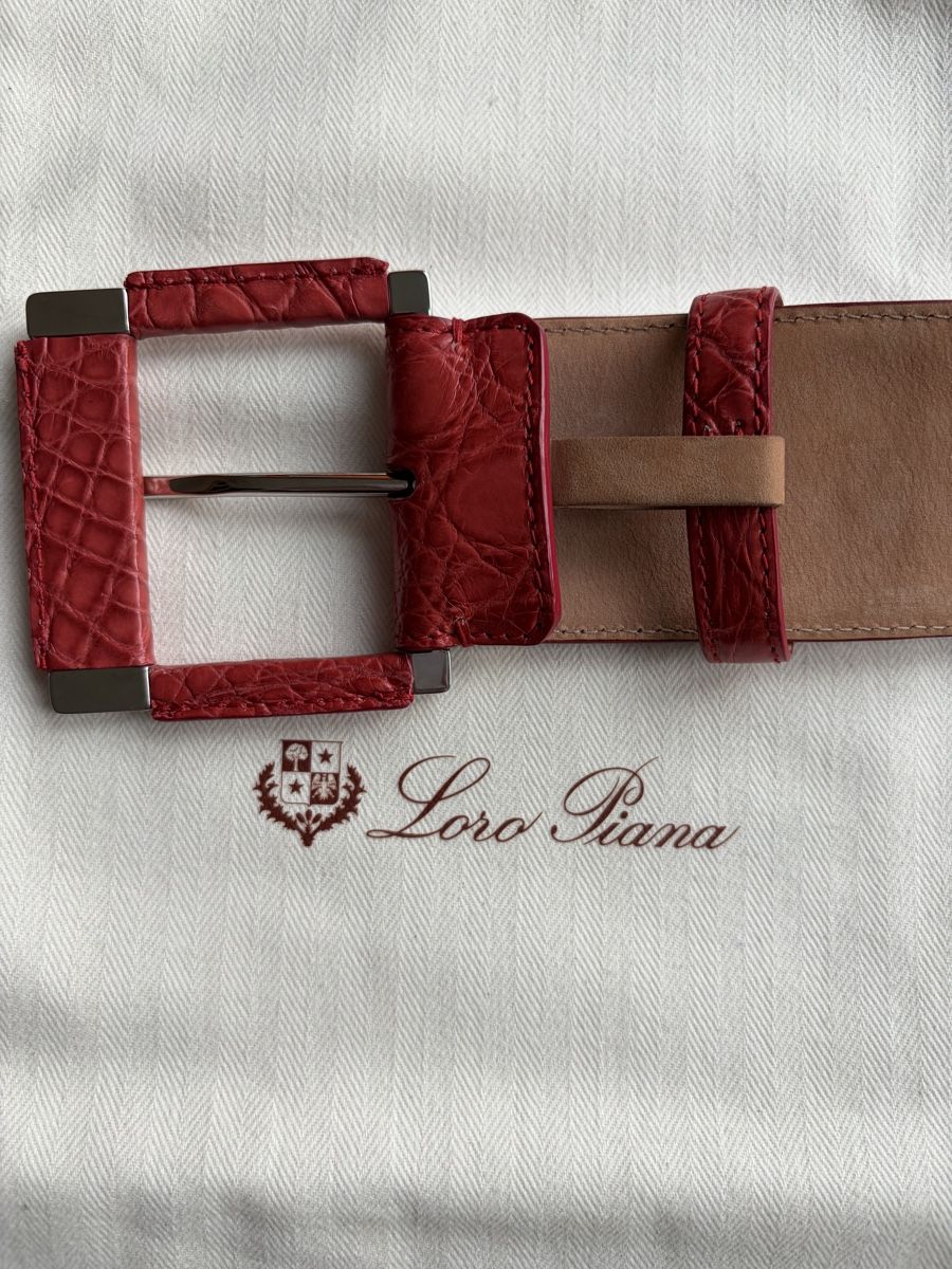 Loro Piana Cinture: Lori Piana croco leather belt 75cm – Usato da Zürich venduto da nat_k 1