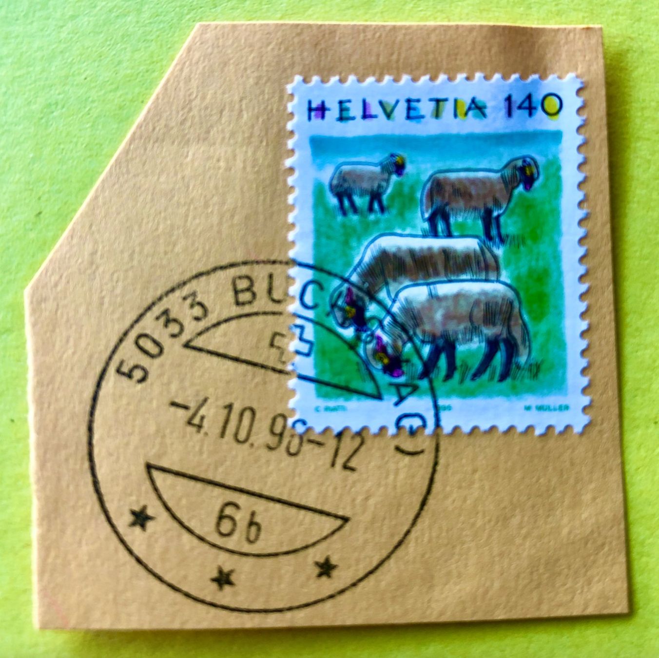 Alle Briefmarken: Nr.866 mit Stempelt Schafe Buchs – Gebraucht aus Aarau von Billa007