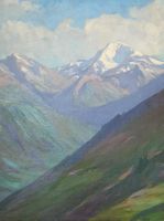 Marie Rollé (1865-1942) Grand format Hérens Dent Blanche
