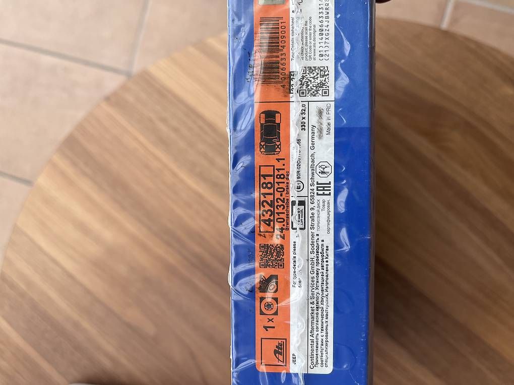 Tutti pezzi di ricambio auto: Disques frein ATE Grand Cherokee  – Usato da Sullens venduto da snowcat22 1