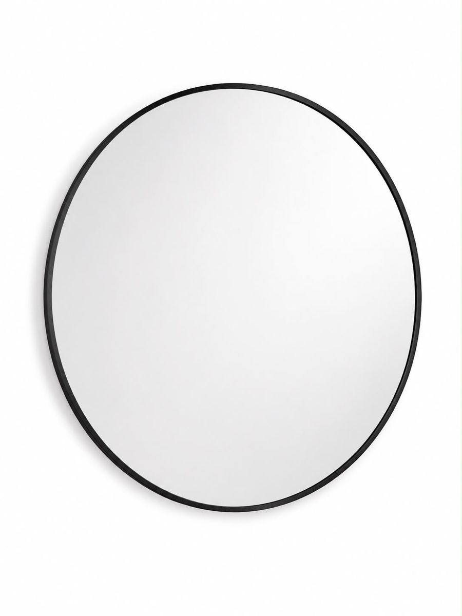 Spiegel: Round Mirror with Black Frame 50cm diameter new – Gebraucht aus Luzern von pfi_767j