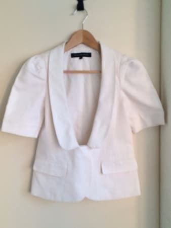 Veste blanche en lin+coton FRENCH CONNECTION XS, CH32-34