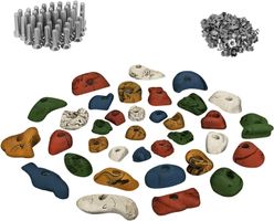 35 Klettergriffe bunt +Schrauben+Muttern