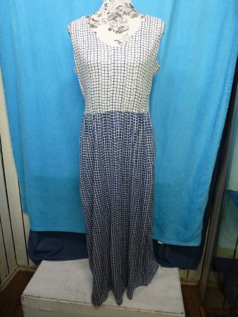 TOMMY HILFIGER KLEID OHNE ARM GR L LANGE FORM KARIERT