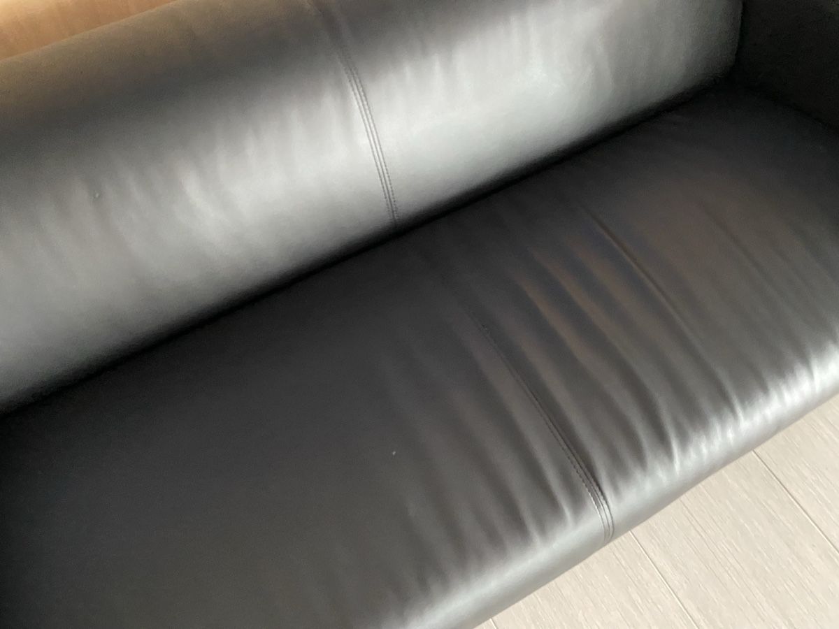 Sofas: Schwarzes Ledersofa – Gebraucht aus Hägglingen von Karin0802 4