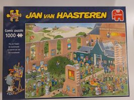 Puzzle 1000 Teile  Jan Van Haasteren der Kunstmarkt