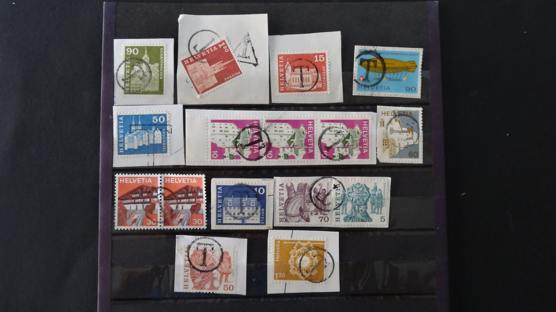 Alle Briefmarken: schönes Lot T-Stempel 12 Werte 177 – Gebraucht aus Anwil von larks