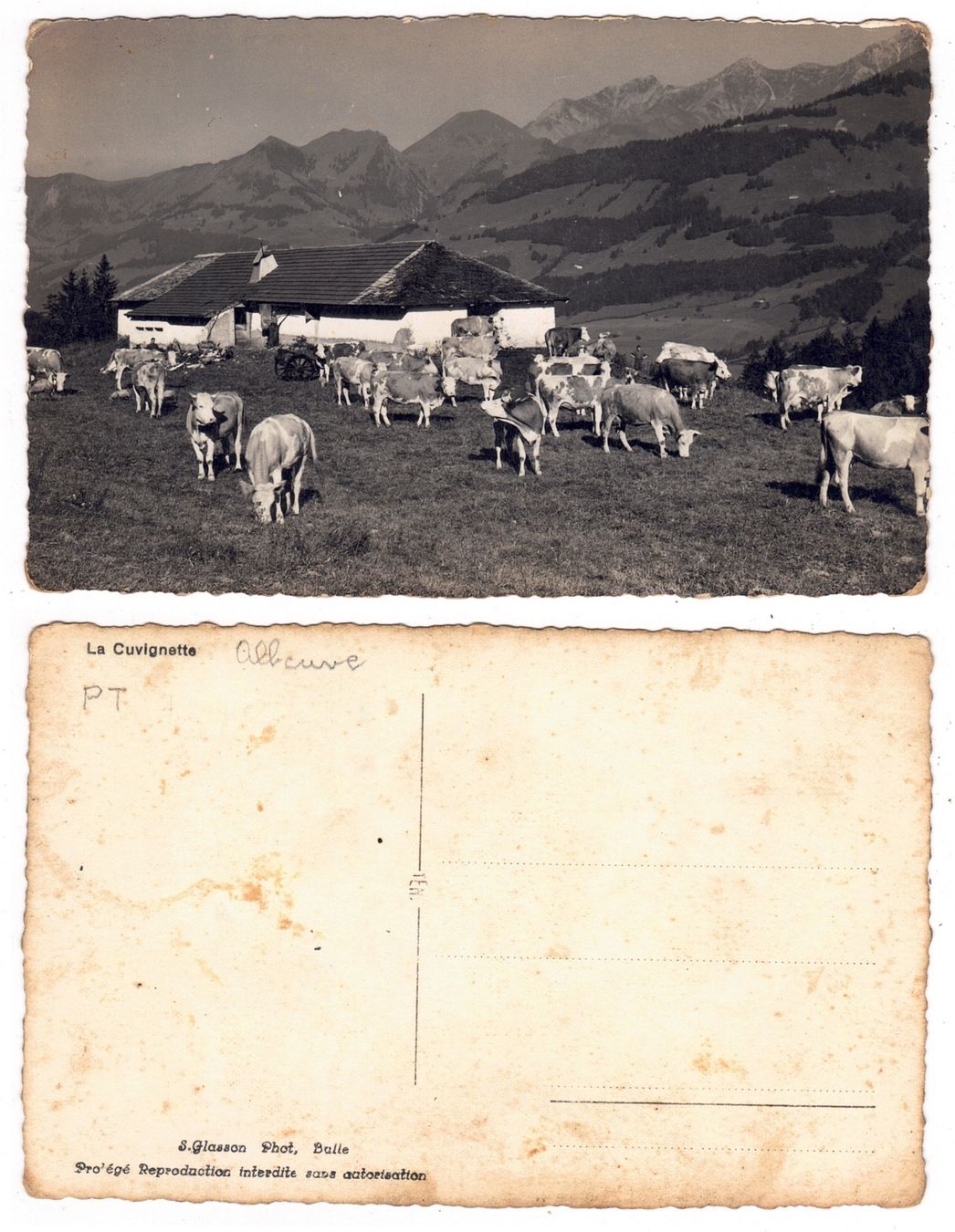 Cartoline postali: Albeuve, La Cuvignette – Usato da La Tour-de-Peilz venduto da amjust