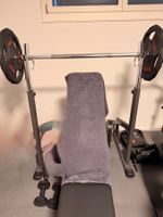 Fitness Set: Hantelbank mit Gewichten - Top Zustand!