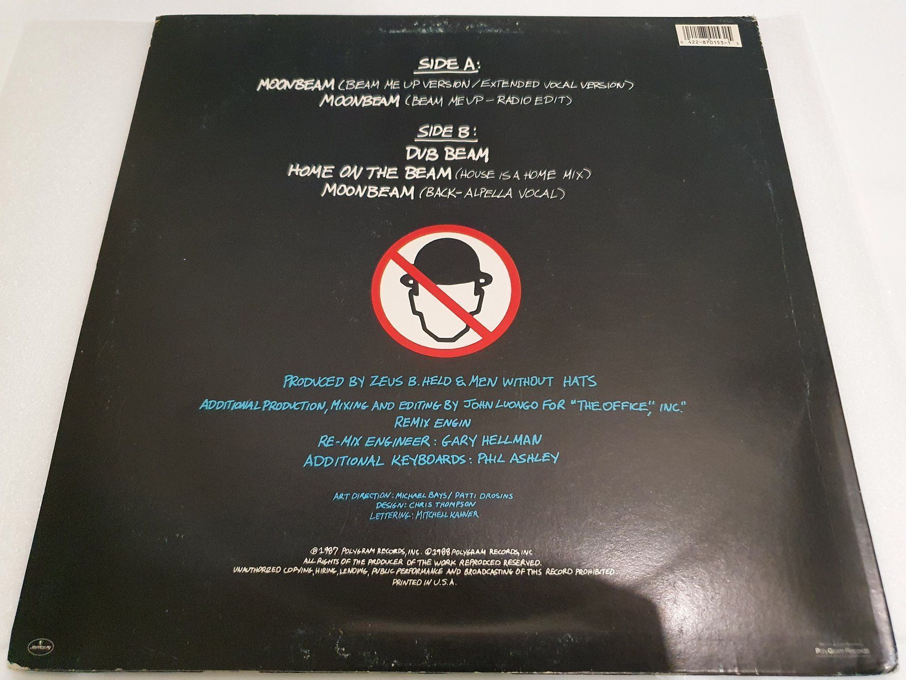 Vinyles: Men Without Hats - Moonbeam (Single, Synth-pop) – D'occasion à Uster par Vinyl-Leidenschaft 1