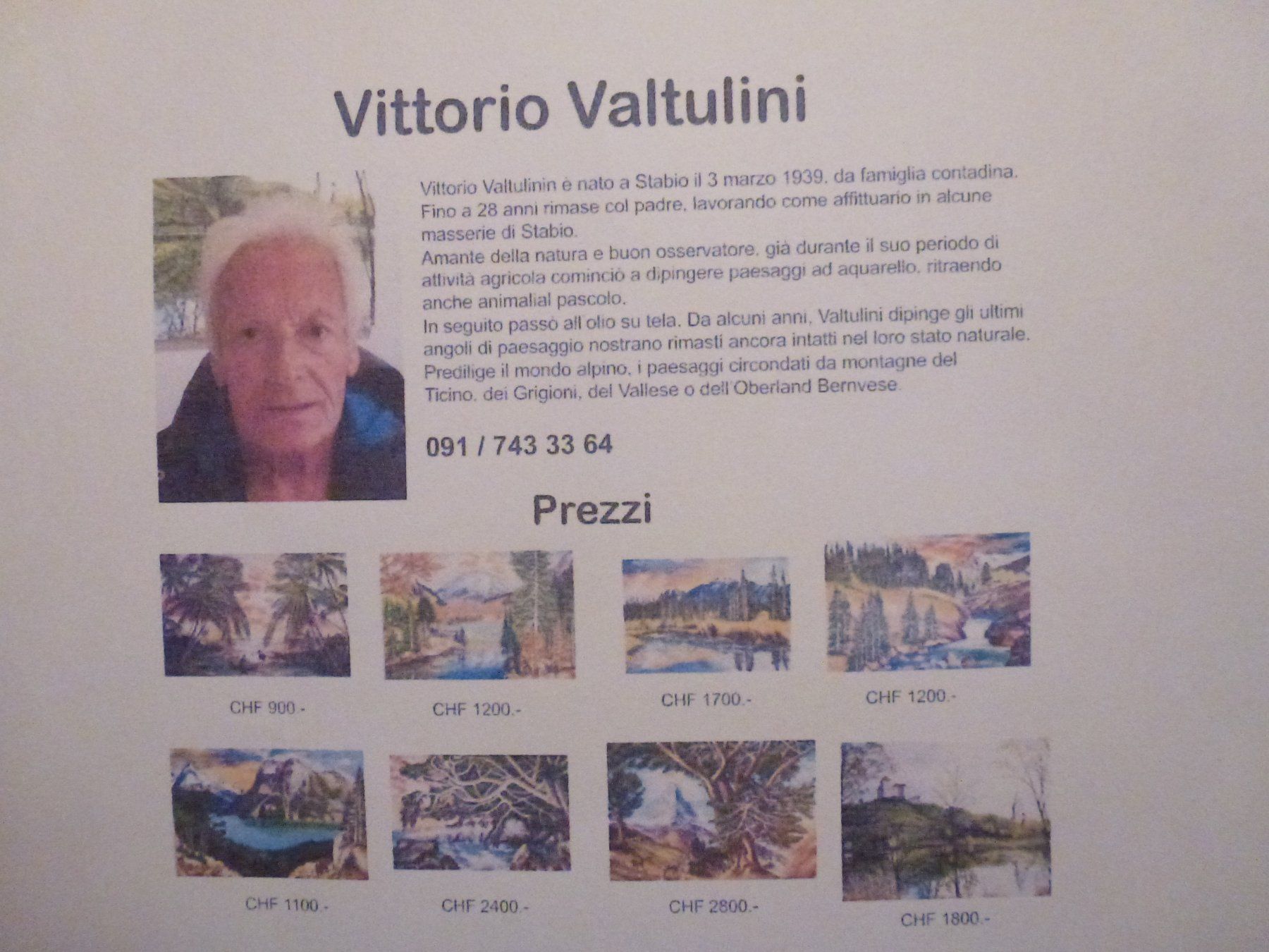 Dipinti: Gemälde von Vittorio Valtulini – Usato da Liestal venduto da euro2006 2