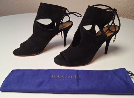 Aquazzura Sexy Thing Heels Velourleder Sandalen 37.5