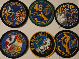 Sanitat Abzeichen 6x Badges Divers Original