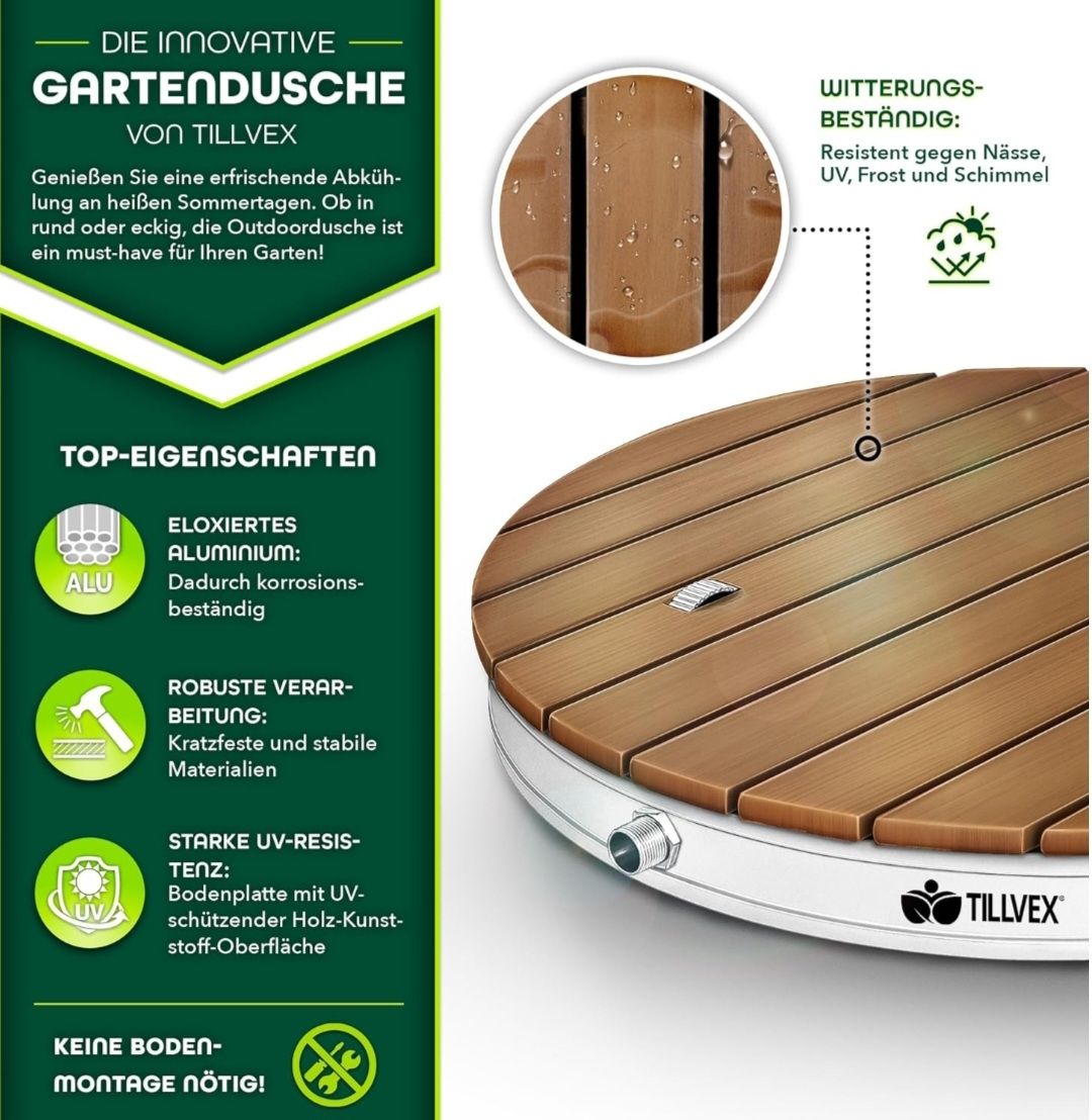 Docce: Bodendusche rund Holzoptik bis 4m Wasserhöhe – Nuovo (secondo la descrizione) da Dürrenäsch venduto da Fonsi_12 5