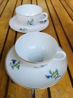 2 kleine Tassen und Teller, Mokkatassen von Langenthal