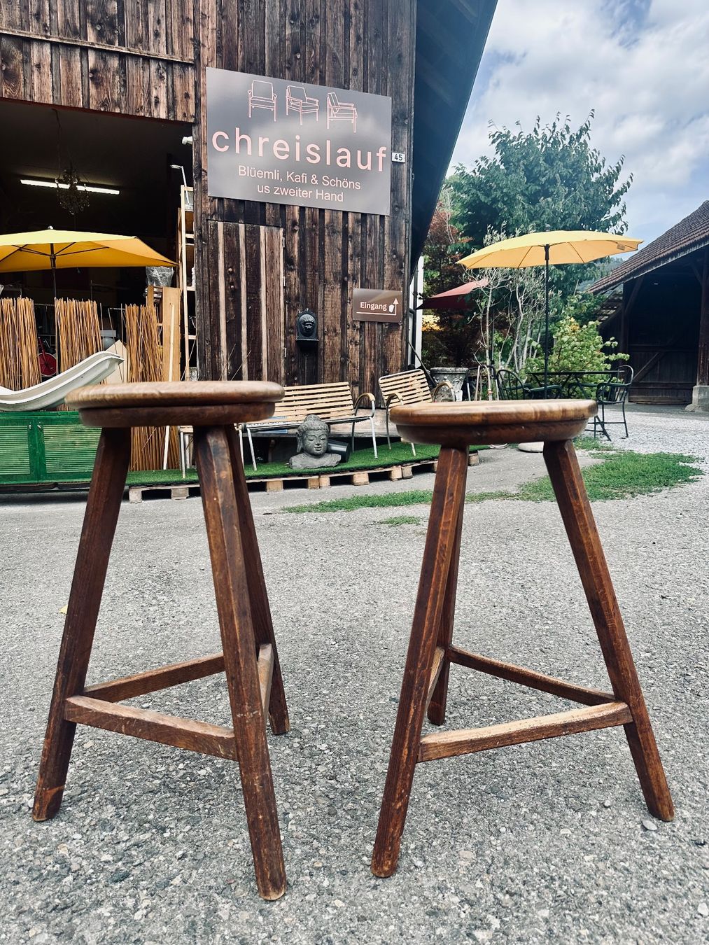 Hocker: Barhocker Holz Set 2 Stühle – Gebraucht aus Otelfingen von Yossi-68