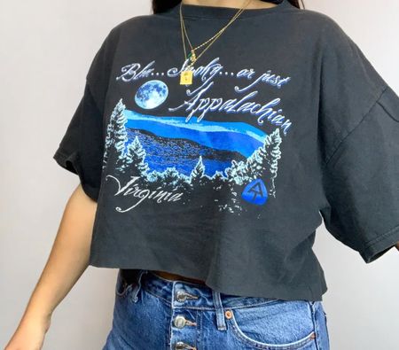 Crop top imprimé M – bon état / Grösse M