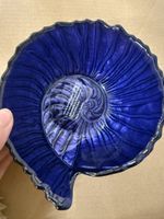 Dunkelblaue Muschel-Schale aus Glas, Nautilus-Design 🐚