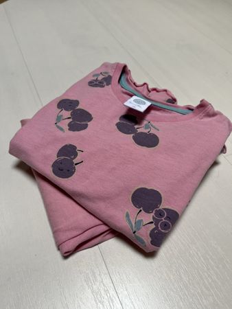 Sanetta Pyjama Mädchen rosa Kirschen Grösse 116