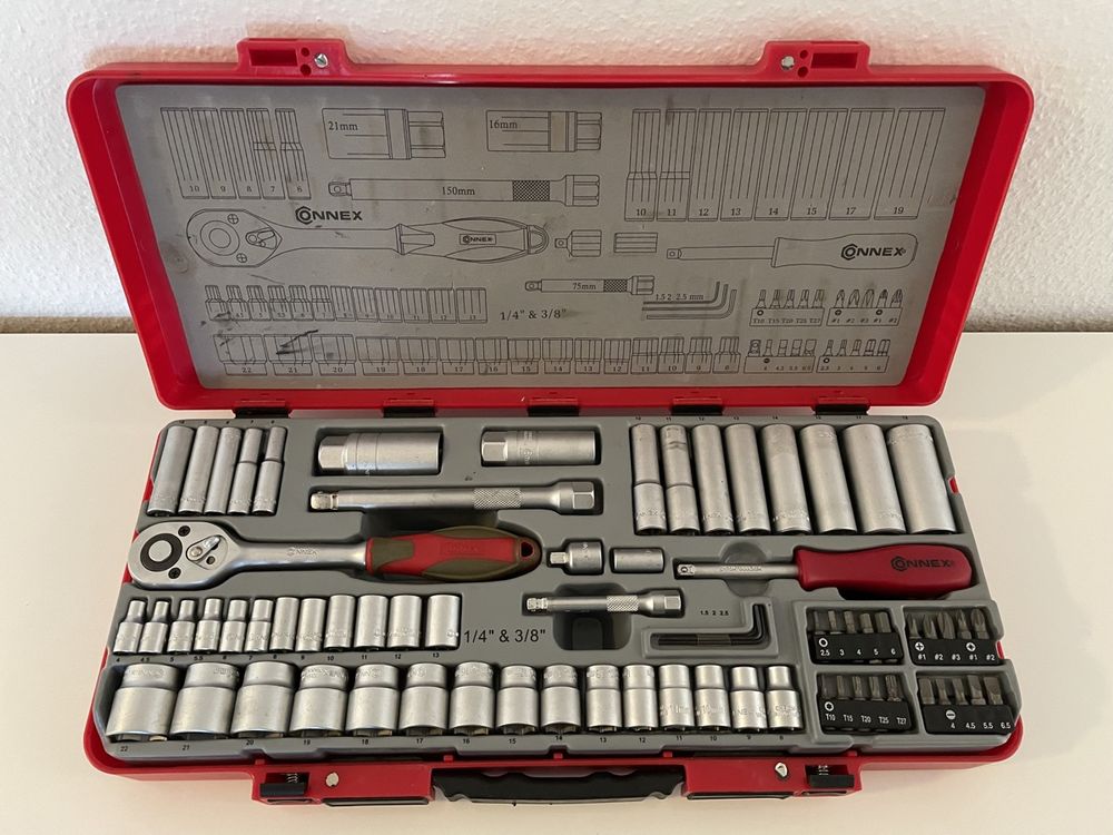 Werkzeugkoffer / Steckschlüssel Set Connex (Neu (gemäss Beschreibung ...