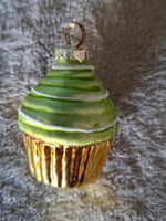 Weihnachtsbaumschmuck süsse Cupcake aus Glas, neu