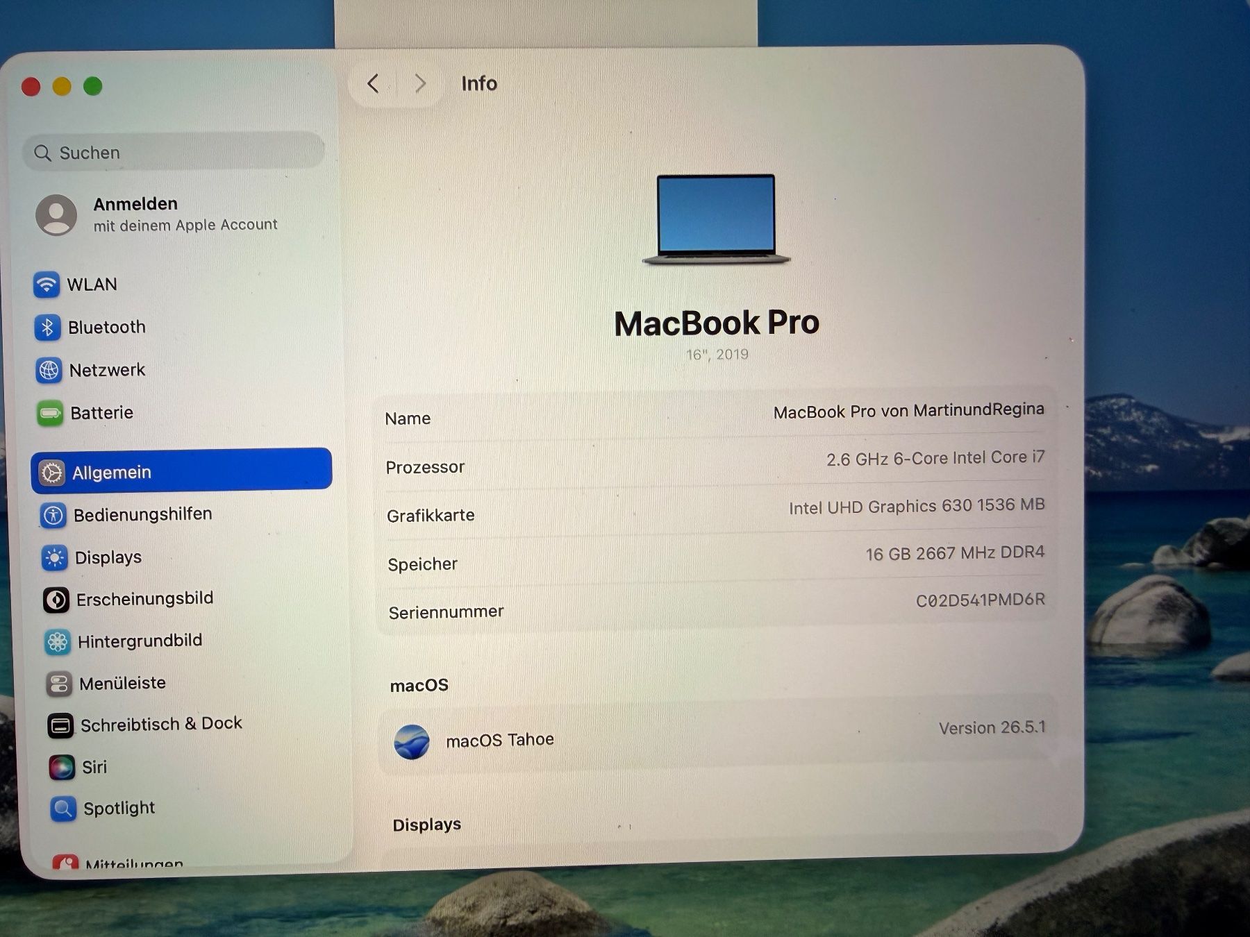 Apple Notebooks: MacBook Pro, 16", 2019 – Gebraucht aus Biezwil von varg57 5