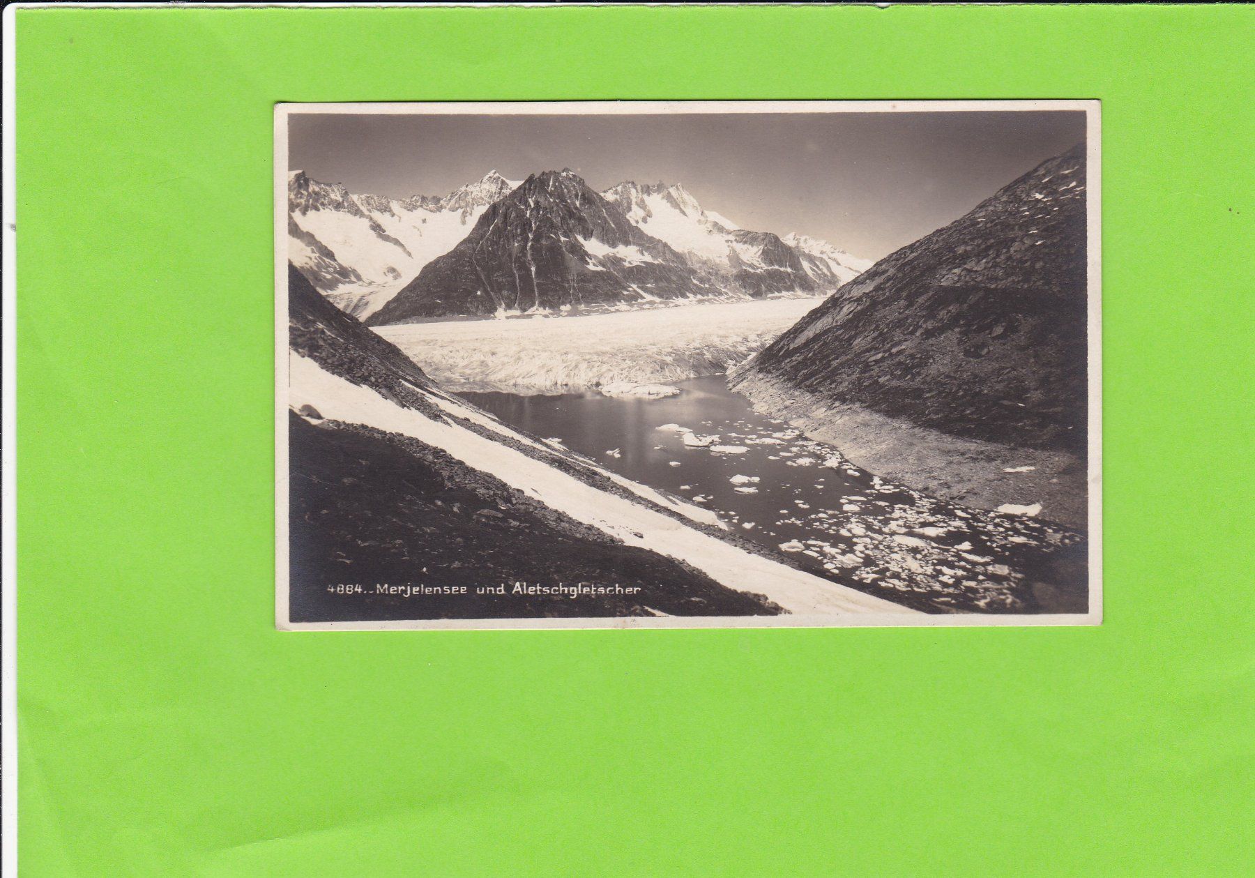 Cartoline postali: Merjelensee und Aletschgletscher – Usato da St. Peterzell venduto da neckertal
