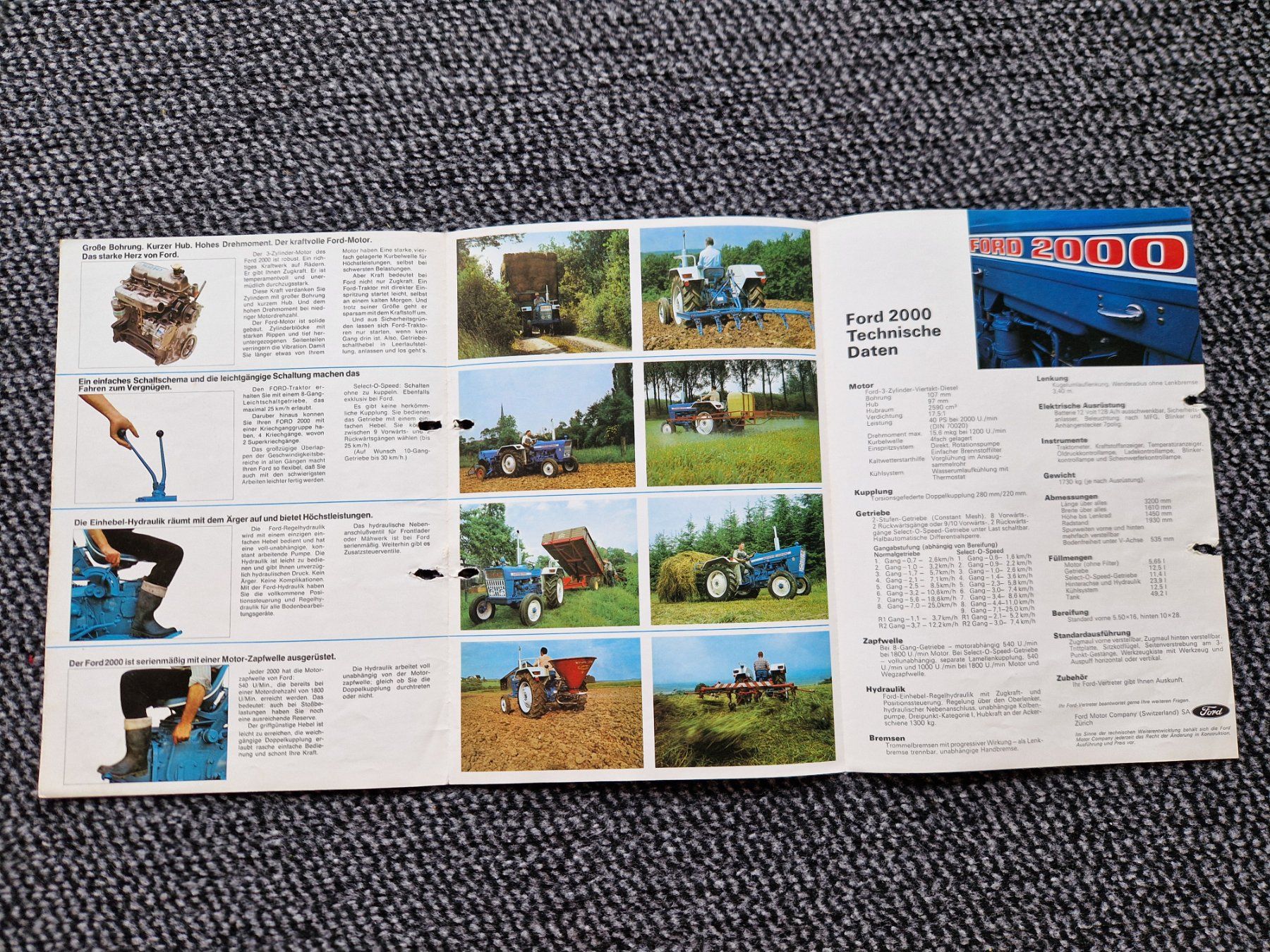 Ford Trattori: Original Prospekt Ford 2000 Traktor – Usato da Dürnten venduto da Bachtel84 1