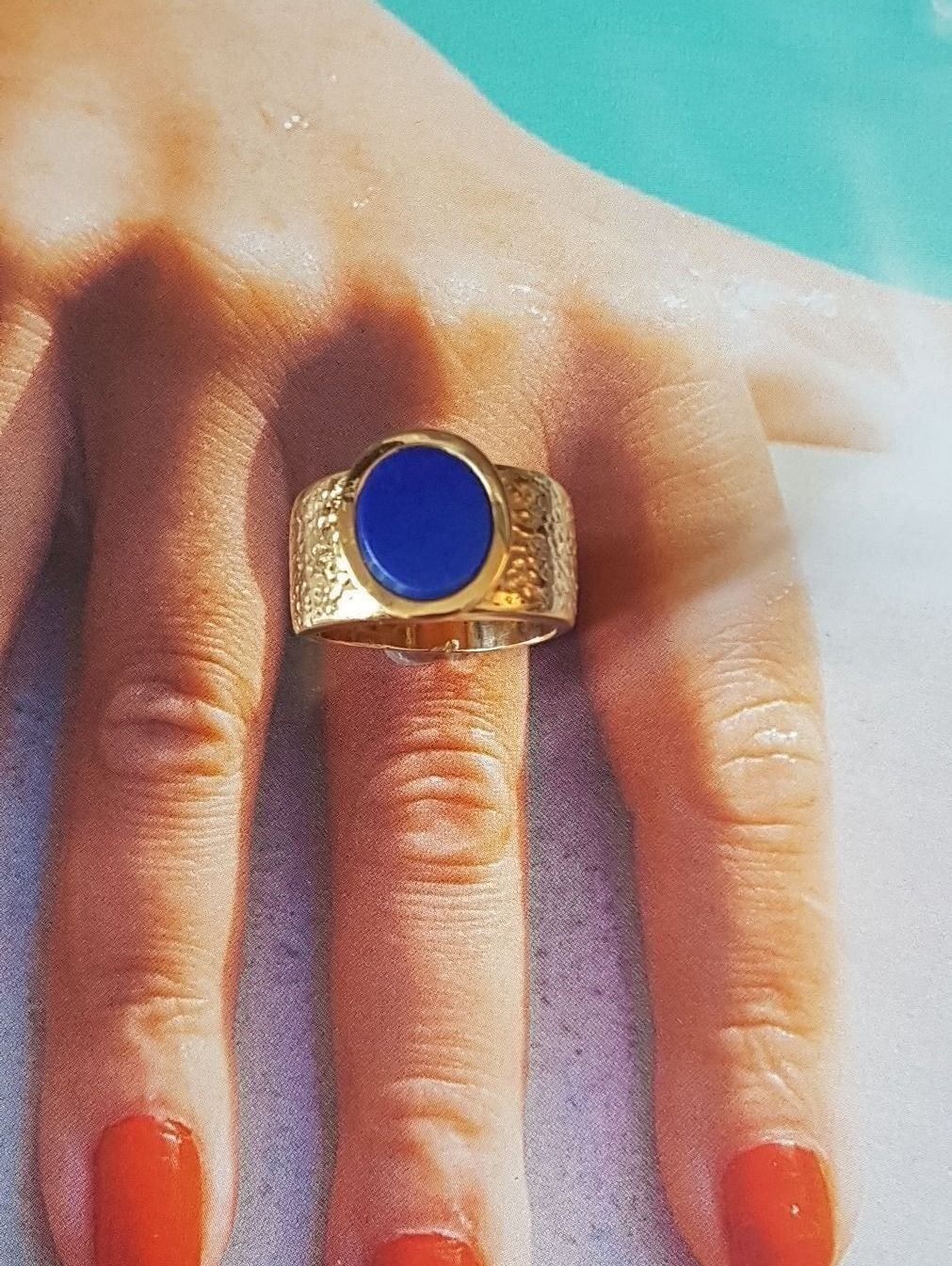 Anelli: Designer Gelbgoldring 750, Lapislazuli – Nuovo (secondo la descrizione) da Unterägeri venduto da Altgoldschmuck 2