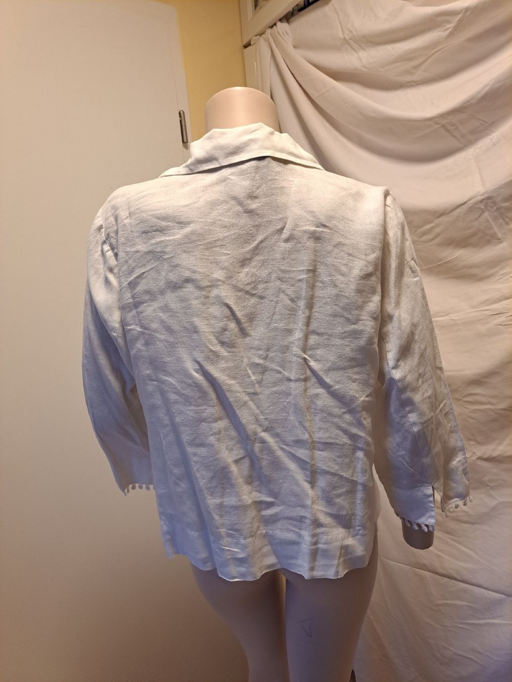 Camicette: Leinenbluse weiss, 3/4 Arm, Relativity design XL – Usato da Liebefeld venduto da Ochotona 1