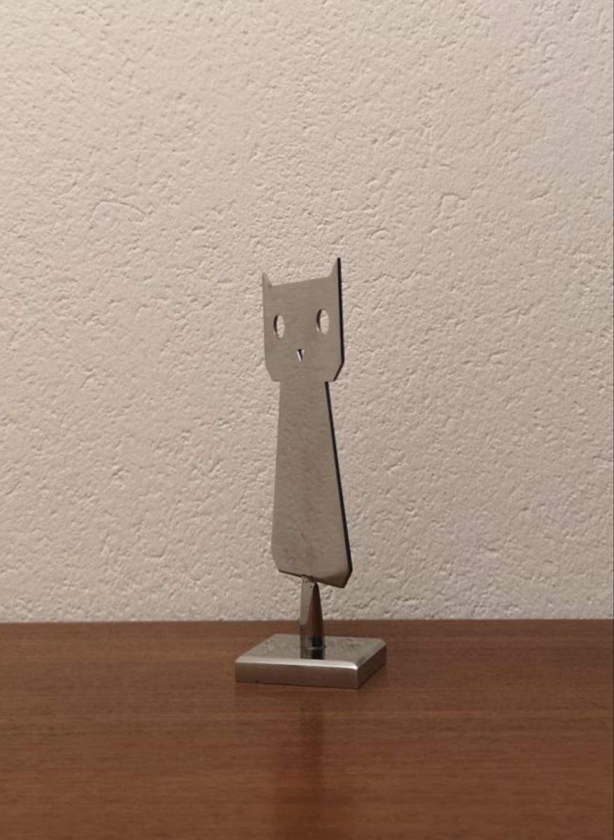 Figurines: Stahl Eulenfigur verchromt vintage Eule Briefbeschwerer – D'occasion à Zürich par Vintagewiesel 3