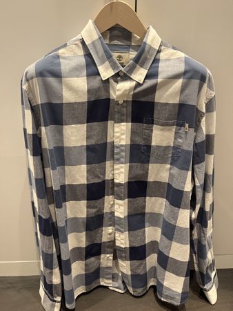 Original Timberland checkered blue & white  shirt
