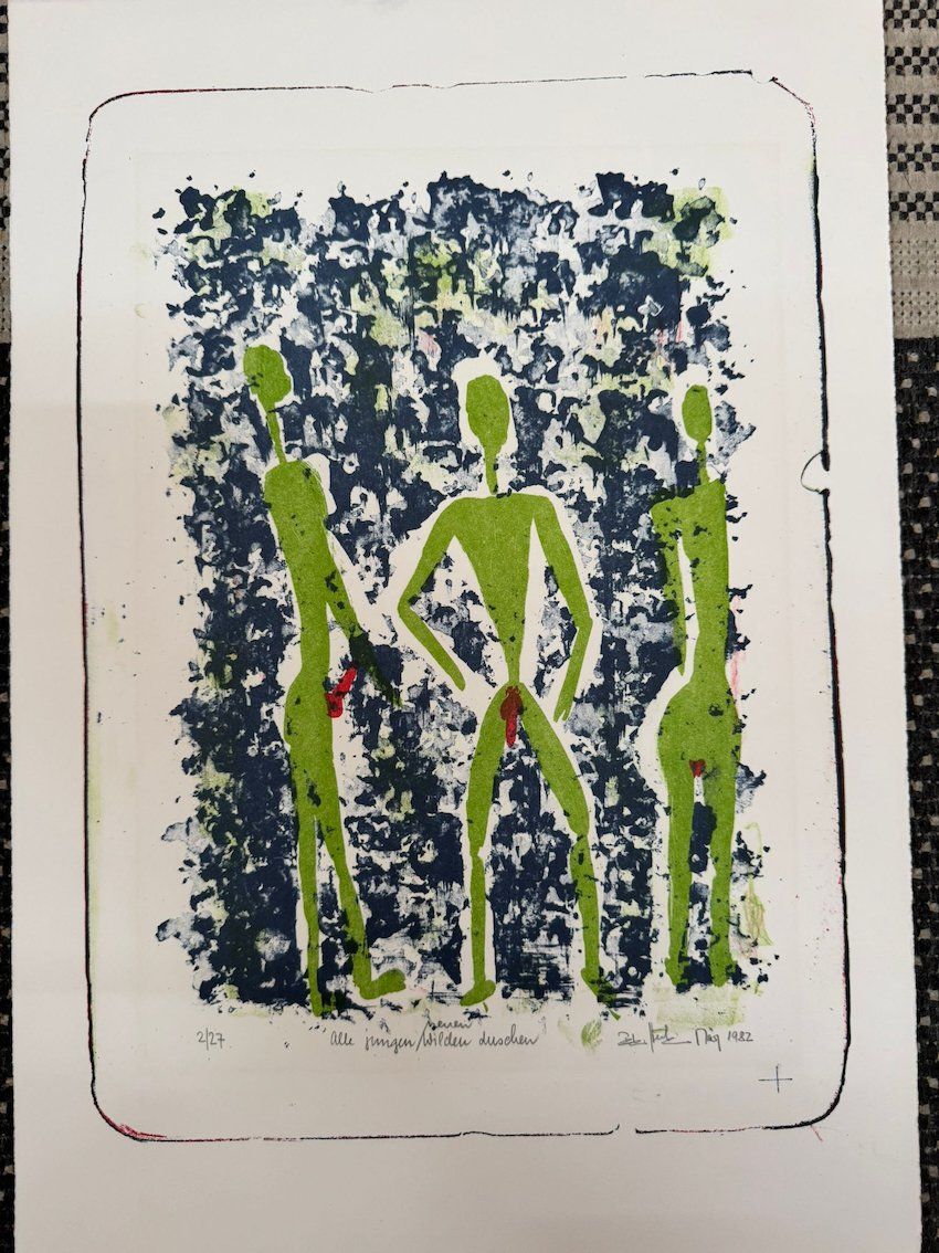 Grafica & Litografie: Mit oder ohne? von Peter Huber 1982     (ID b5009) – Usato da Gelterfingen venduto da art-and-more 2
