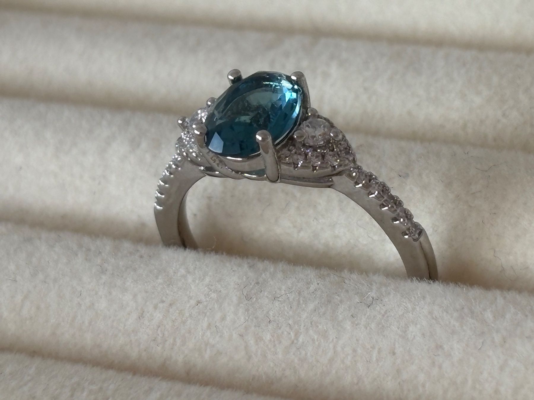 Anelli: Luxus Elegante Gr.19/9 Ring Farbe: Silber /Blau – Nuovo (secondo la descrizione) da Biel-Bienne venduto da Roserosse13 5