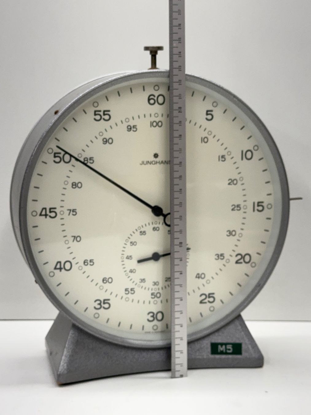 Junghans Orologi: grosse Junghans Industrie-Stoppuhr, Loft, Industriedesign – Usato da Lostorf venduto da Peschmi10 2