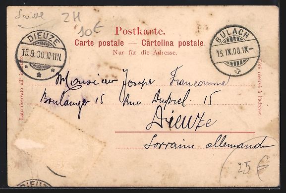 Cartes postales: Bülach, Ortspartien mit Wohnhäusern un – D'occasion à Berlin par bartko-reher 1