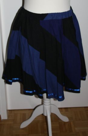 Jupe Rock mit elastischem Bund blau - schwarz Gr. XL