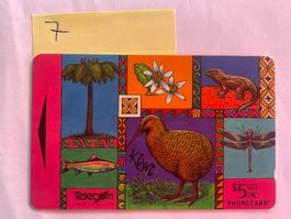 Taxcard / Telefonkarte Neuseeland Kiwi 5 NZD